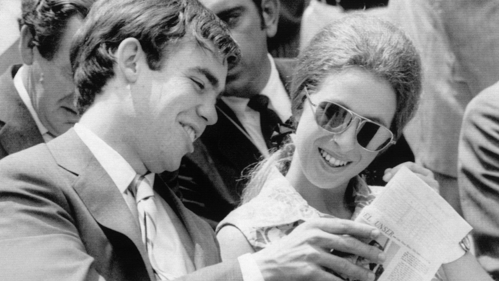 David Eisenhower and Princess Anne attend a baseball game during her visit to Washington in 1970