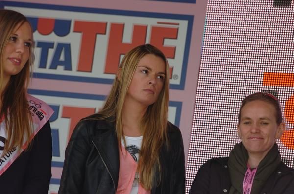 An-Sophie De Graeve visited the Giro to honour the memory of Wouter Weylandt