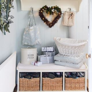 house tours charming christmassy cottage in hampshire utility room