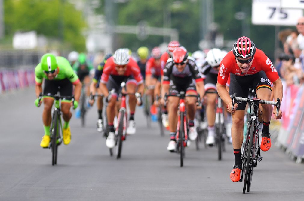 Moreno Hofland was third across the line on the final lap of the Hammer Sprint.