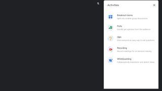 How to access the recording options in Google Meet