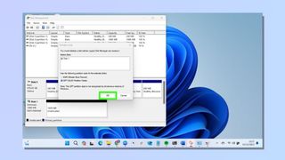 screenshot showing how to create and format a hard disk partition - initialize