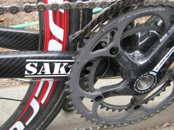 Saka shows it's Sacha Modolo's bike