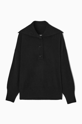 COS Spread-Collar Pure Collar Cashmere Sweater