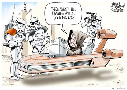 Political cartoon U.S. 2016 Hillary Clinton Star Wars