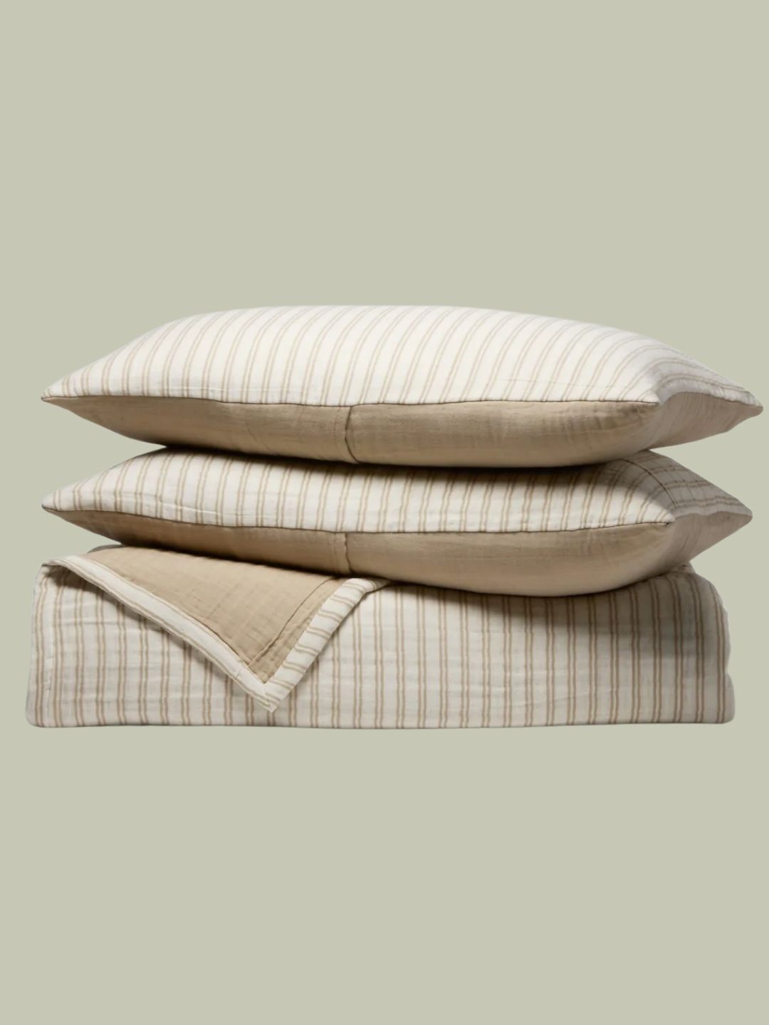 Cozy Earth, Waterfront Coverlet Bundle, River Stripe, Twin
