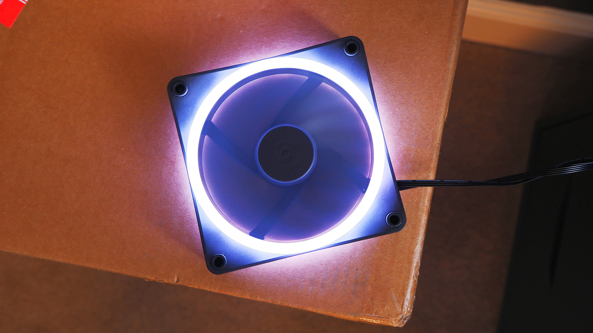 NZXT F120 fans on a box.