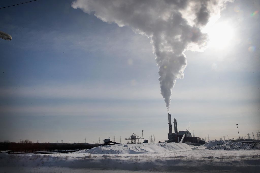 A coal-fired power plant in Romeoville, Illinois.