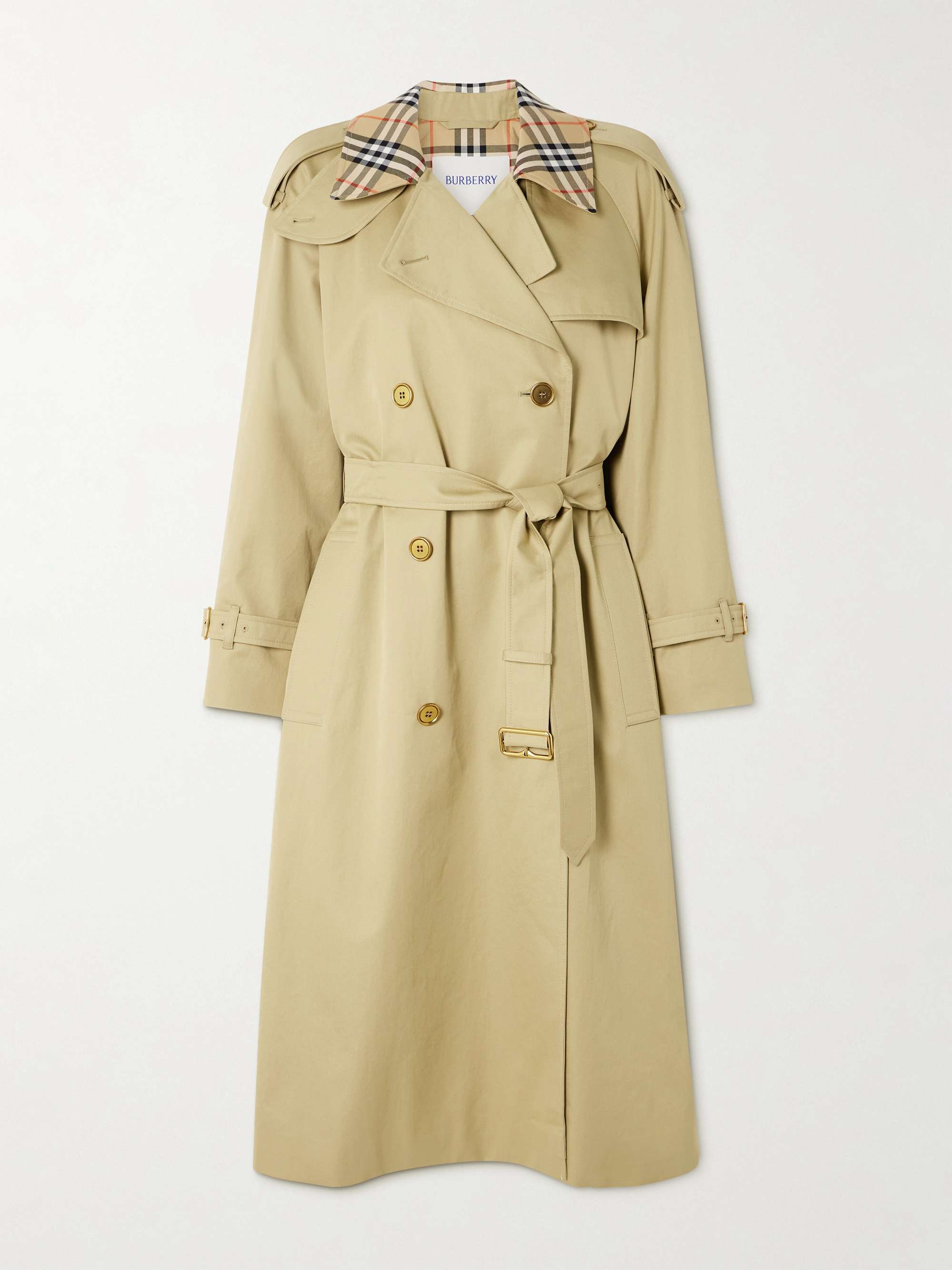 Castleford Checked Cotton-Gabardine Trench Coat
