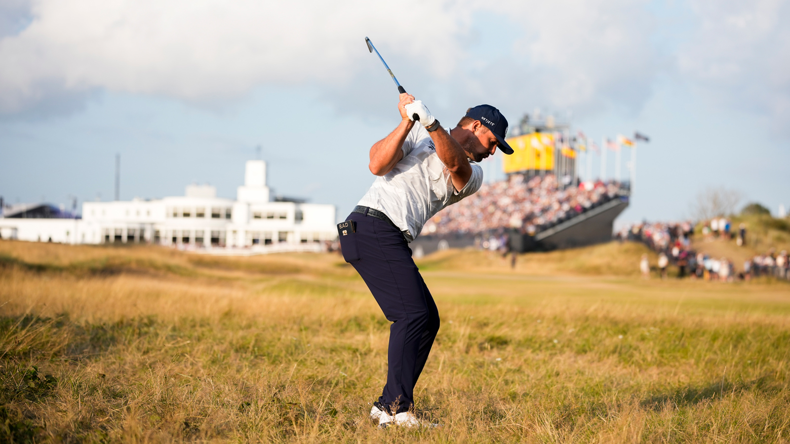 Bryson DeChambeau at the top of his backswing