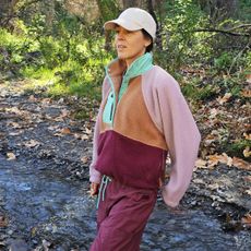 Fashion editor, Judith Jones, in stylish hiking clothes