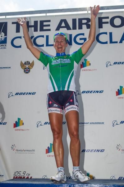 Meredith Miller (TIBCO) took home the most aggressive rider jersey.