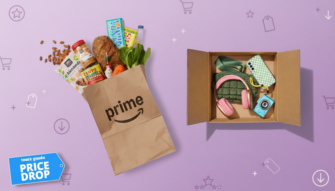Prime bag with food and Prime delivery box