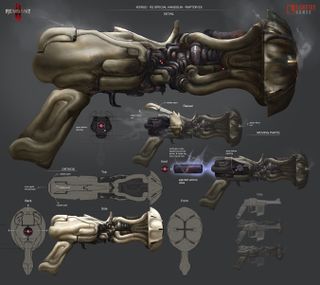 Concept art for a weapon from Remnant 2.