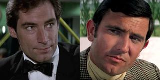 Timothy Dalton and George Lazenby side by side