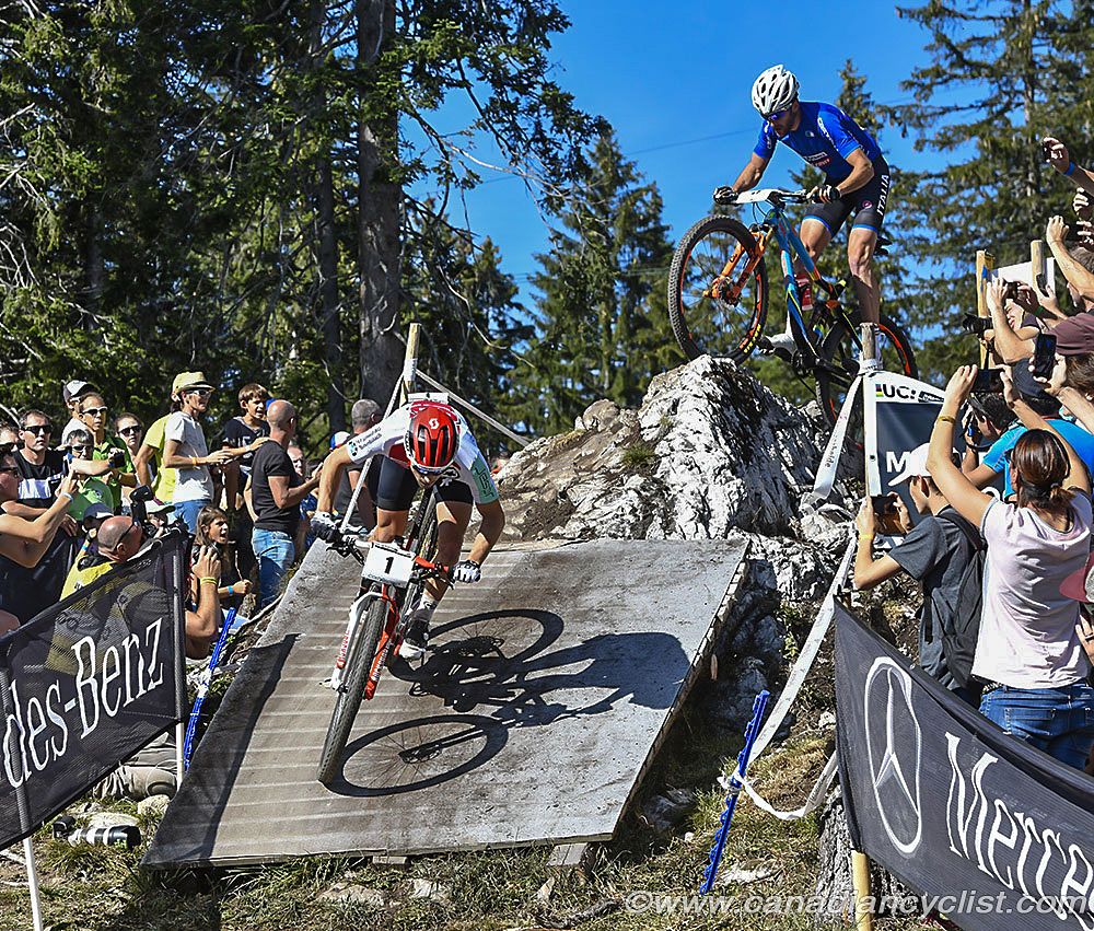 Nino Schurter (Switzerland) and Gerhard Kerschbaumer (Italy)