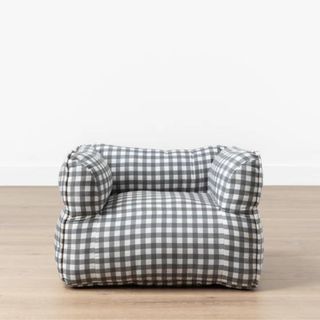 A black and white checkered chair from McGee & Co.