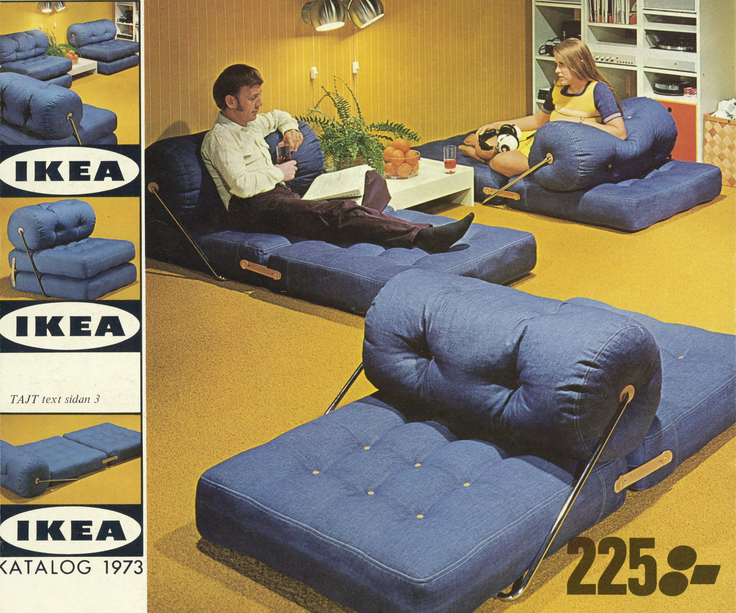 1973 vintage ikea sofa in catalog