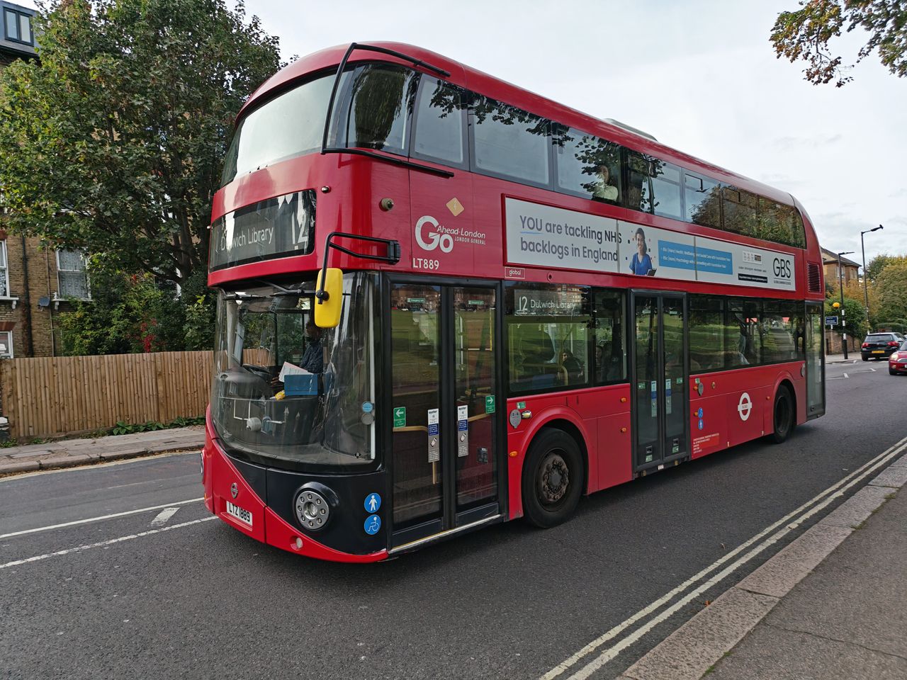 A red London bus