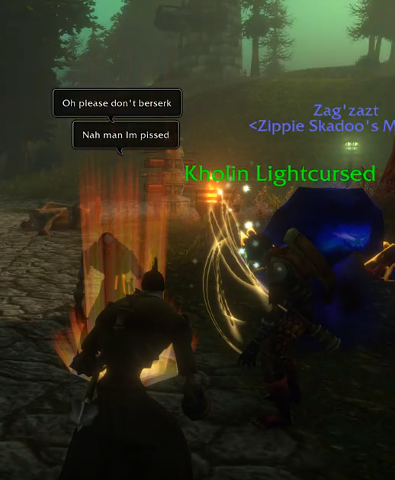 An undead man threatens to berserk.