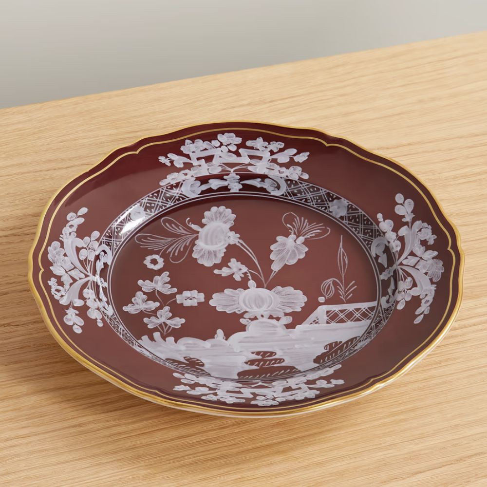 Ginori 1735 Gold-Plated Porcelain Dessert Plate