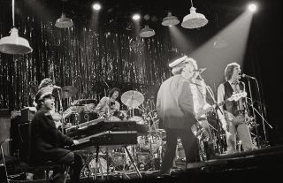 TRB with Peter Gabriel (at mic), Elton John (left) and Paul Jones (right), '78