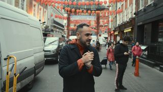 Hargobind Tahilramani vlogging in London's Chinatown in Hollywood Con Queen