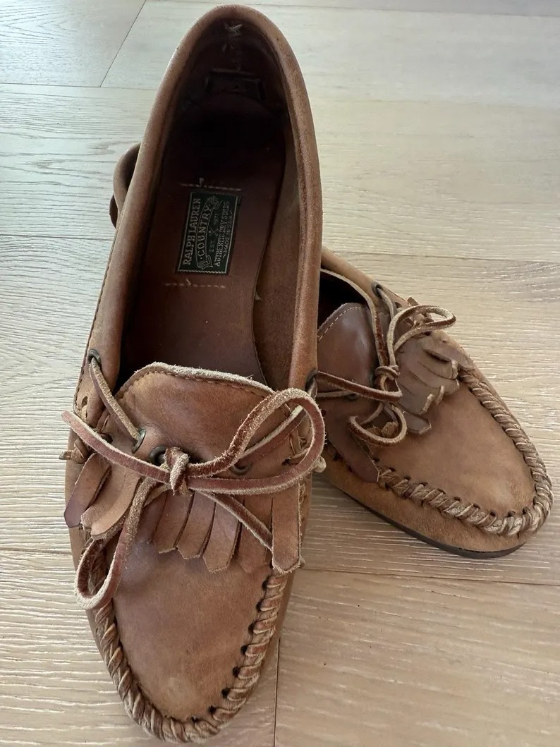 Vintage Ralph Lauren, Country Brown Leather Boat Shoes