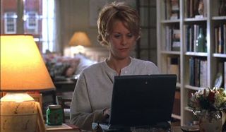 Meg Ryan on laptop You've Got Mail