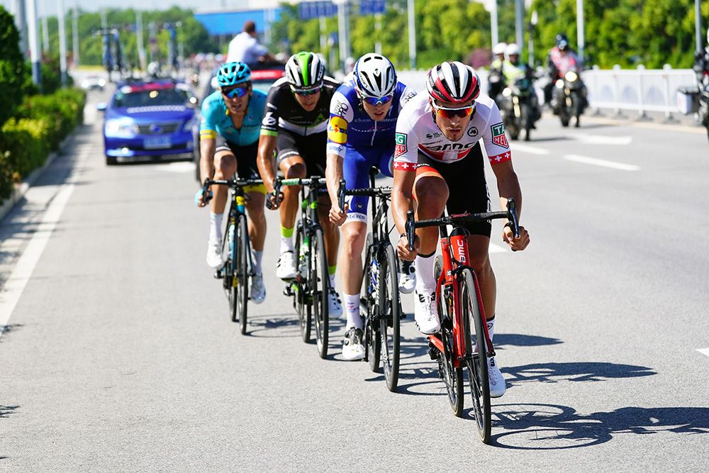 Silvan Dillier (BMC) efforts in the break earned him the sprints jersey