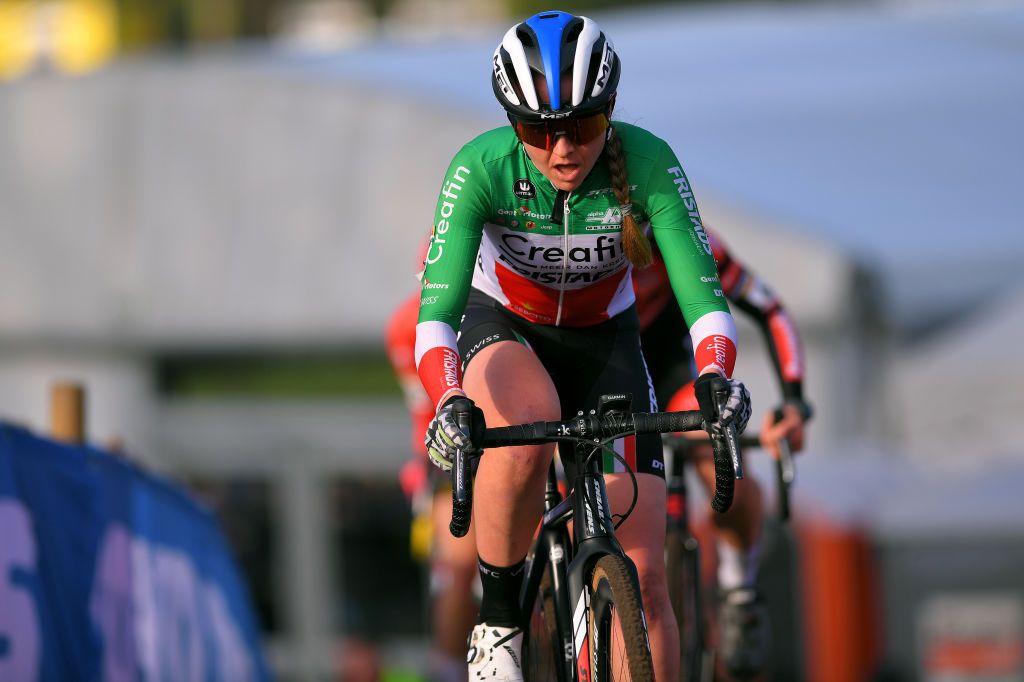HOOGERHEIDE NETHERLANDS JANUARY 26 Eva Lechner of Italy and Team Creafin Fristads during the 31st WC GP Adrie Van der Poel Hoogerheide 2020 Women Elite UCICX TelenetUCICXWC on January 26 2020 in Hoogerheide Netherlands Photo by Luc ClaessenGetty Images