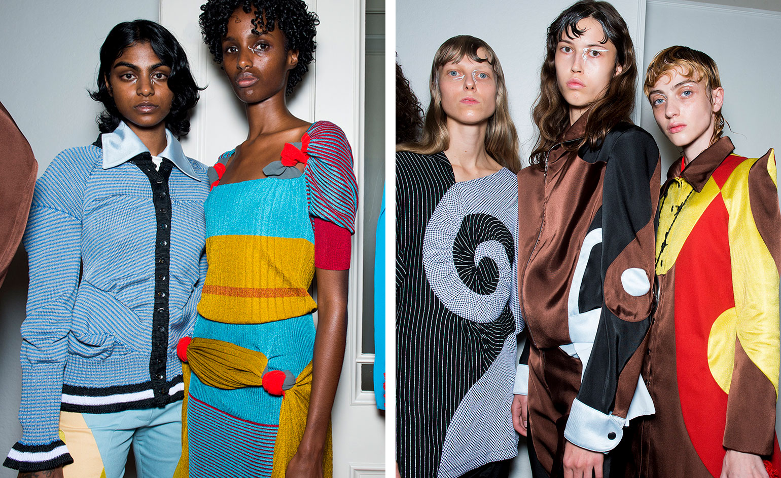 Backstage view of models walking in Kiko Kostadinov S/S 2020