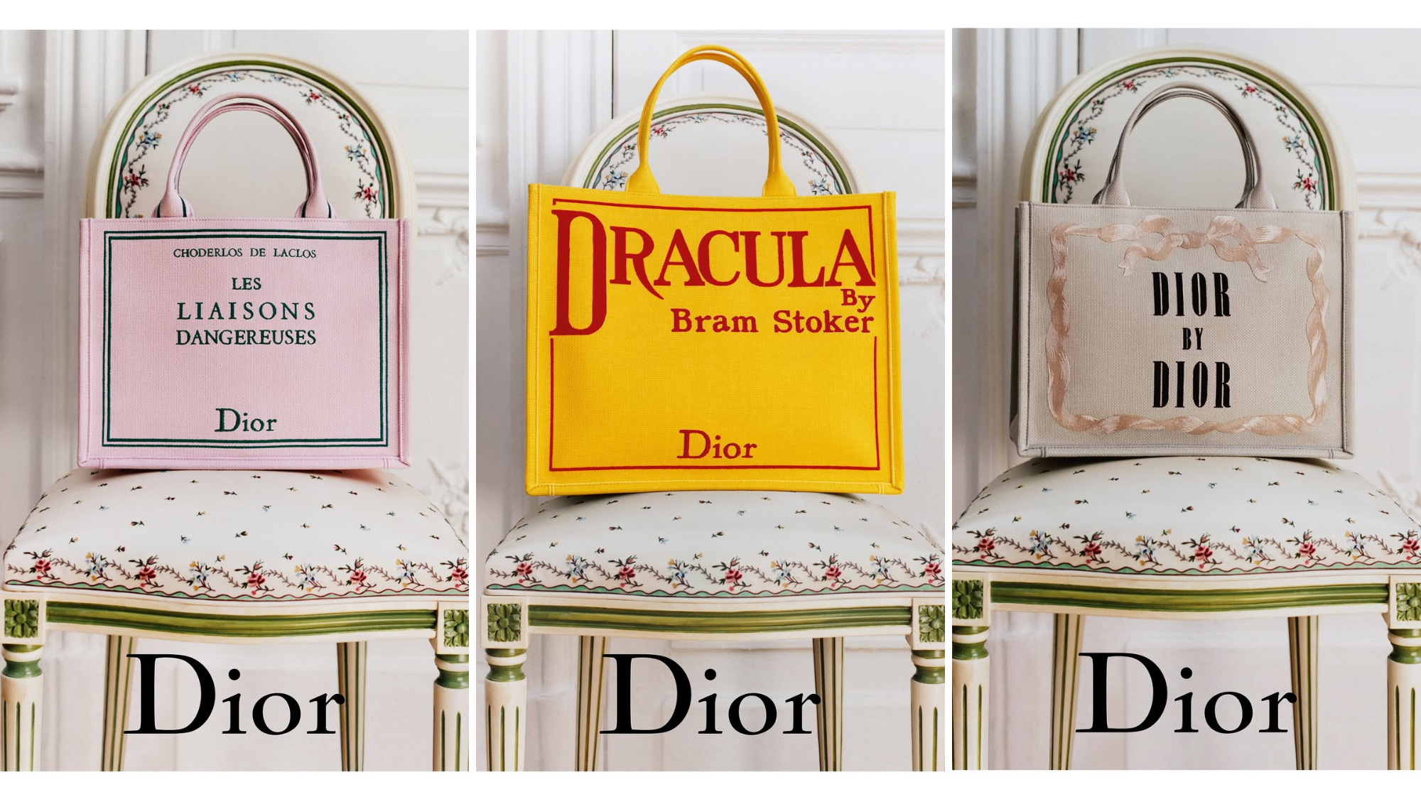 Dior book Dracula book tote