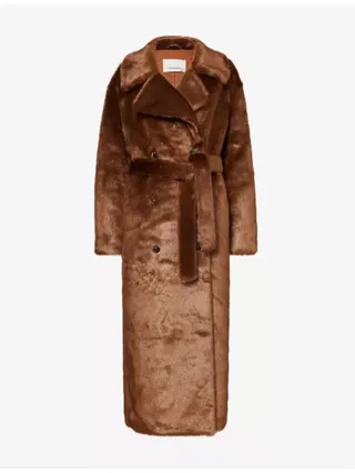 Joni Belted Faux-Fur Coat