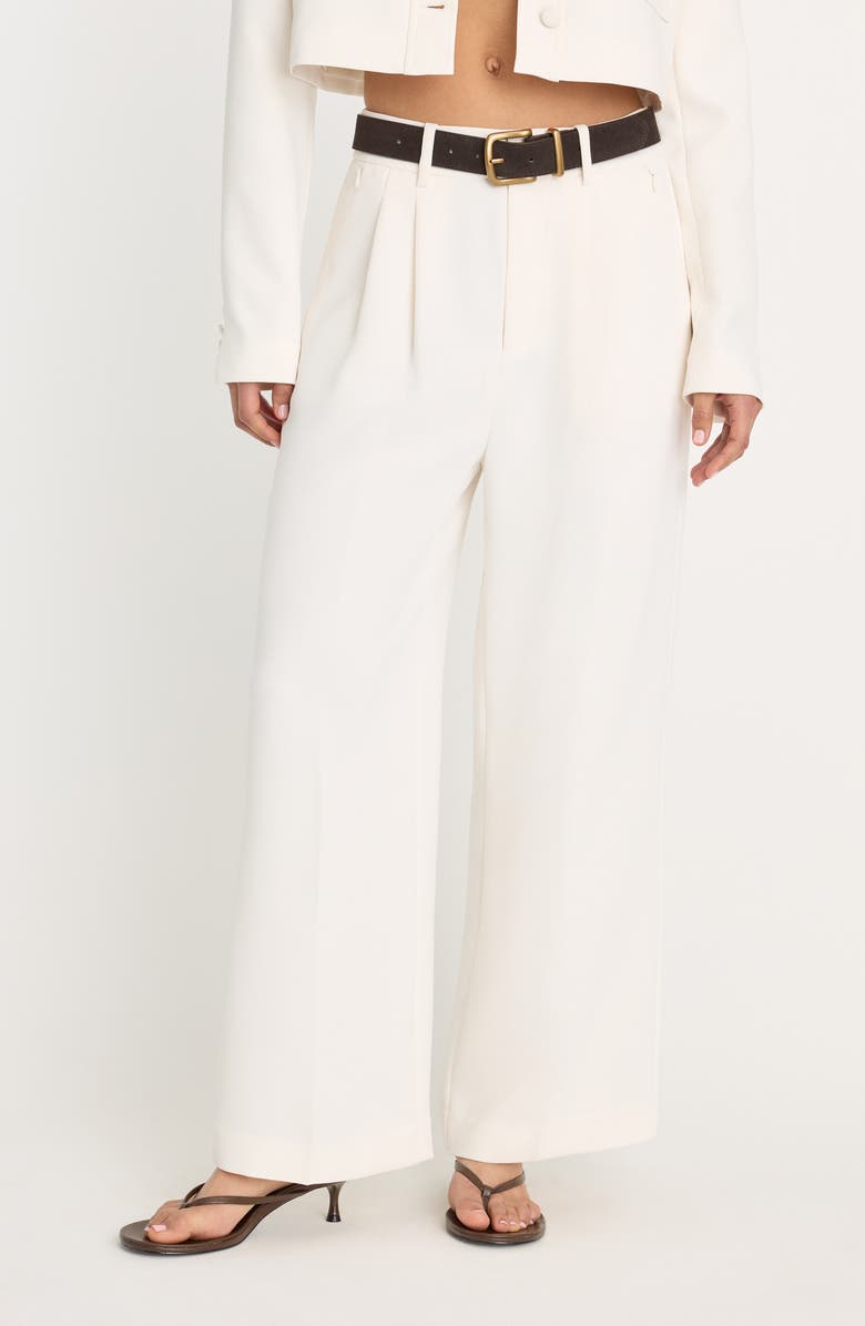 Luxe High Waist Ankle Wide Leg Trousers