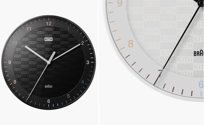 black and white clocks, the new Kith for Braun BC17 Wall Clock