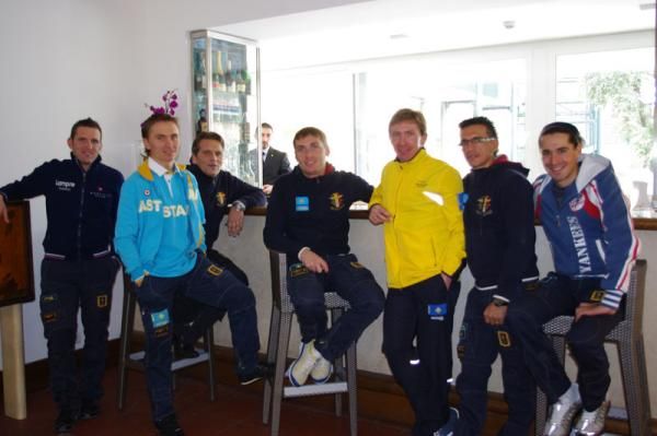 Astana riders gather at the team's training camp