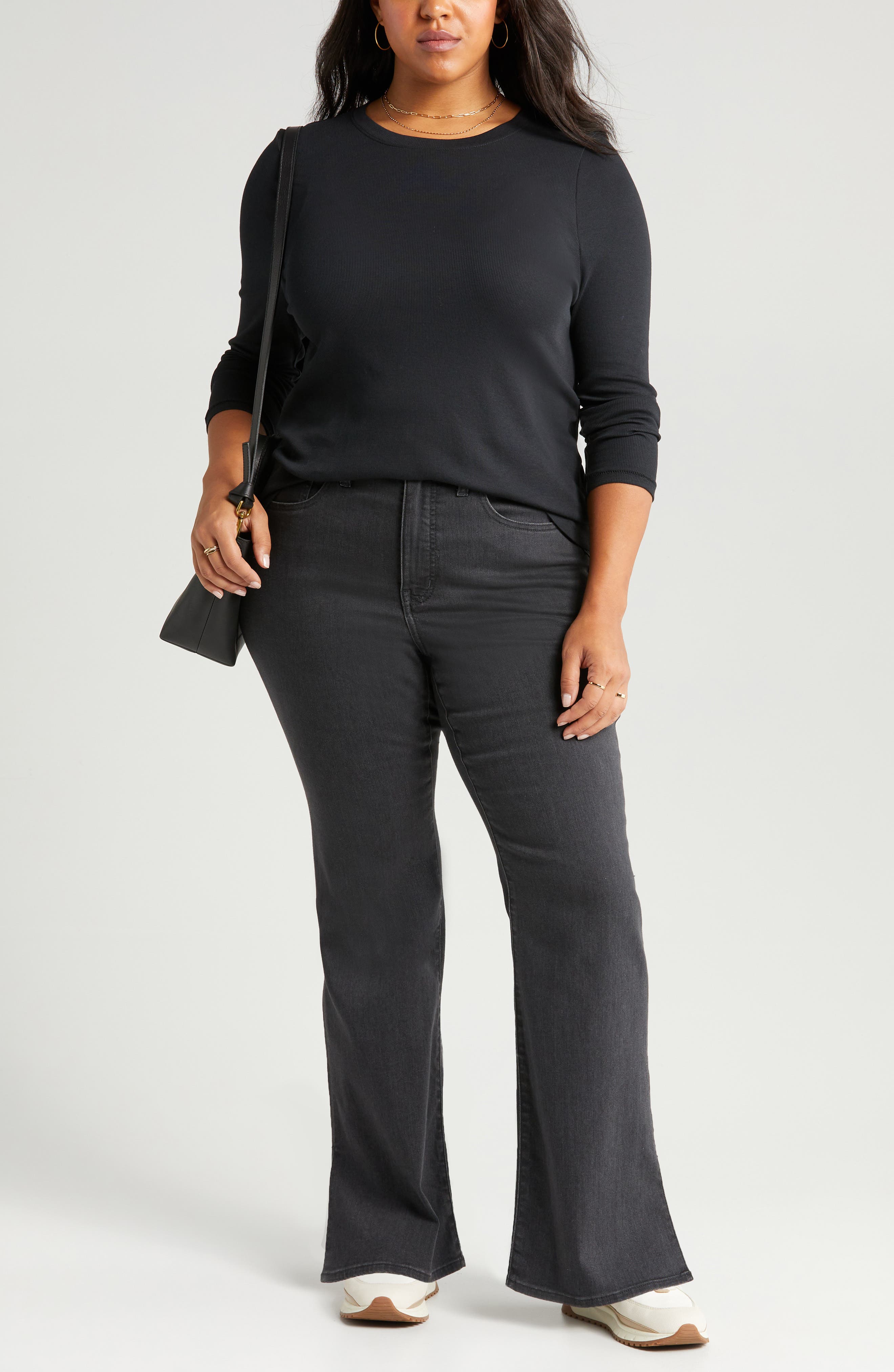 Fine Rib Crewneck Top