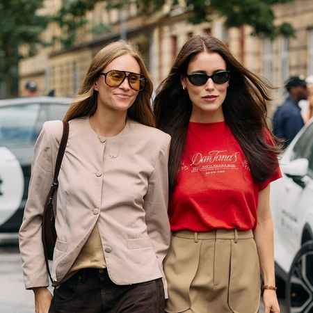 Two woman walking together at Copenhagen fashion week spring/summer 2026