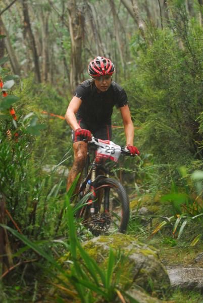 Peta Mullens was the big improver in the middle stages of the women&rsquo;s race