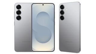 The Samsung Galaxy S25 from three angles