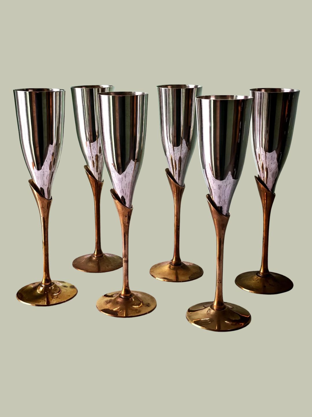 Vintage International Silver Company, Champagne Flutes - Set of 6
