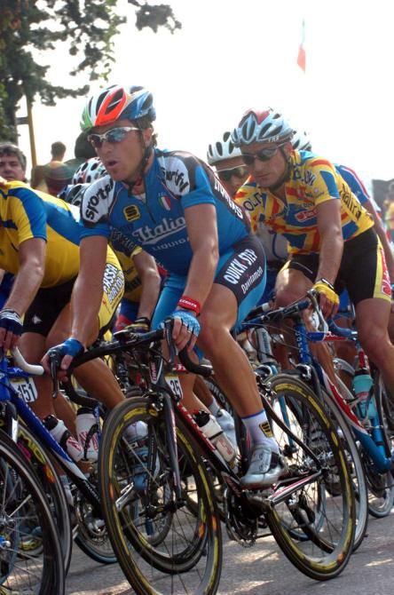 2004 Worlds: Luca Paolini (Italy) en route to a bronze medal in Verona, Italy. The 2013 Worlds in Florence will be the final world championship for the Italian.
