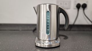 Breville Electric Kettle in a black kitchen