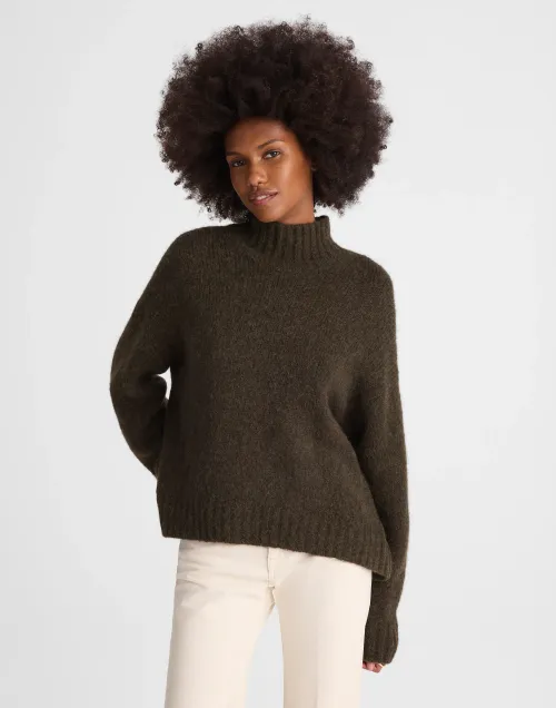 Chunky-Knit Alpaca-Blend Turtleneck