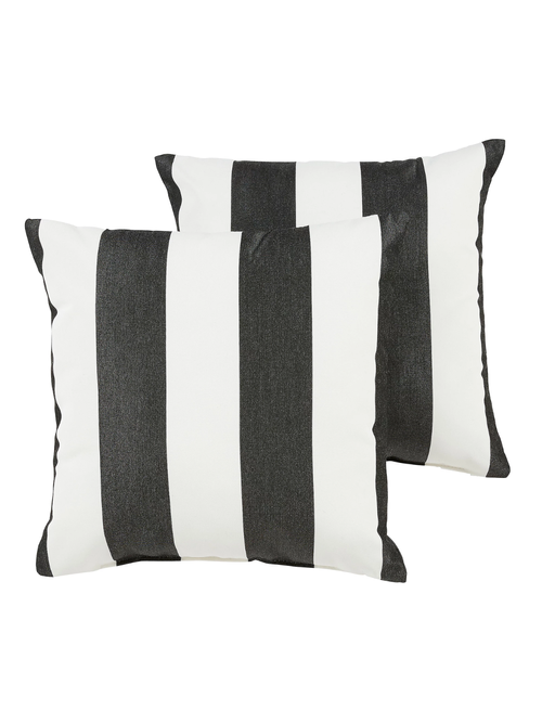 Set of 2 Indoor/outdoor Sunbrella Stripe Square Pillows