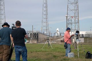 Photojournalists at Pad Abort Test