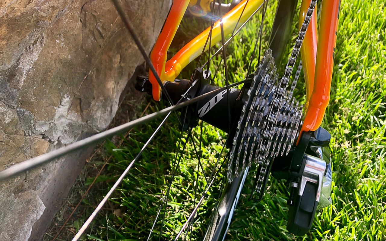 A look at the cassette and rear-end of the drivetrain