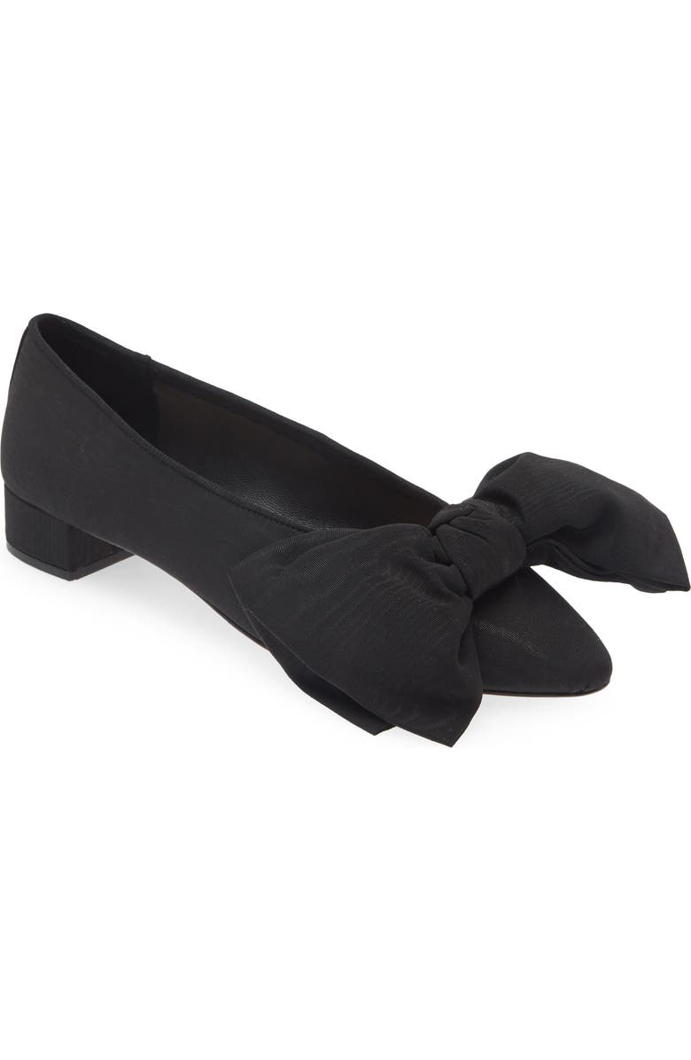 Noa Bow Pointed Toe Block Heel Pump