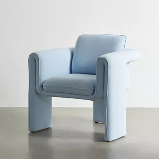 sky blue modern accent chair